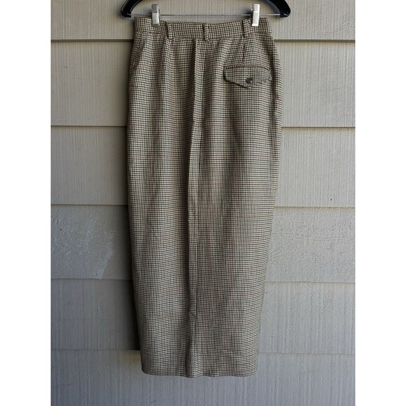 Ralph Lauren 100% Wool Houndstooth Plaid Pencil Skirt Size 6 Made in USA Vintage - Picture 11 of 14